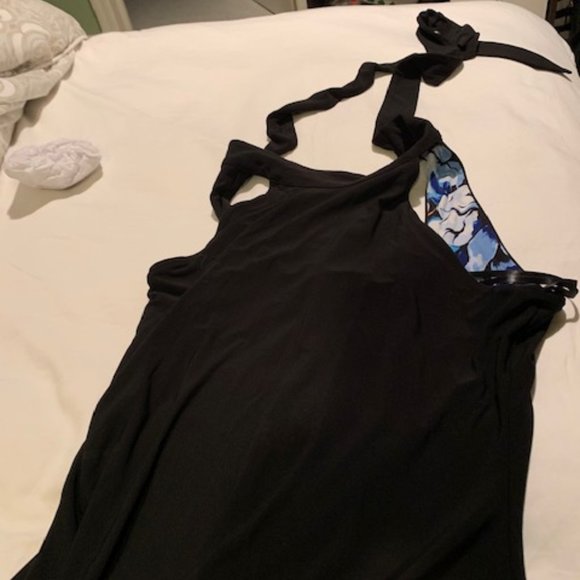 White House Black Market Tie Neck Reversible Dress - Picture 7 of 7